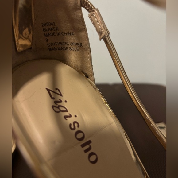Zigi Soho “Blaker” Strappy Rose Gold Heels - Picture 6 of 7